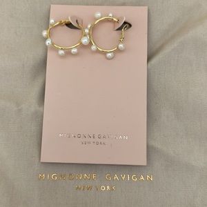 MIGNONNE GAVIGAN Mini Isla Pearl Hoop Earrings